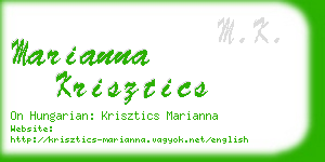 marianna krisztics business card